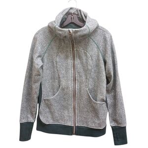 Lululemon Scuba Full Zip Up Green Jacket Size 8